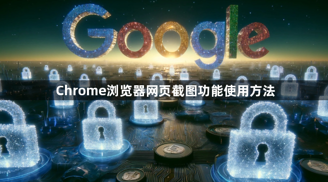 Chrome浏览器网页截图功能使用方法1