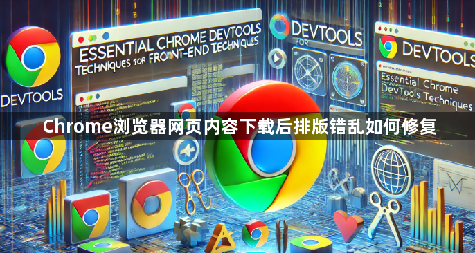 Chrome浏览器网页内容下载后排版错乱如何修复1