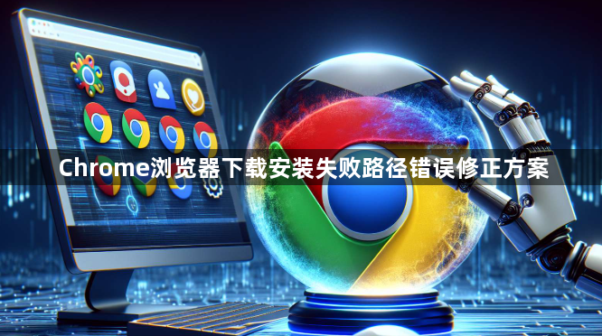 Chrome浏览器下载安装失败路径错误修正方案1