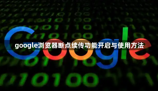 google浏览器断点续传功能开启与使用方法1