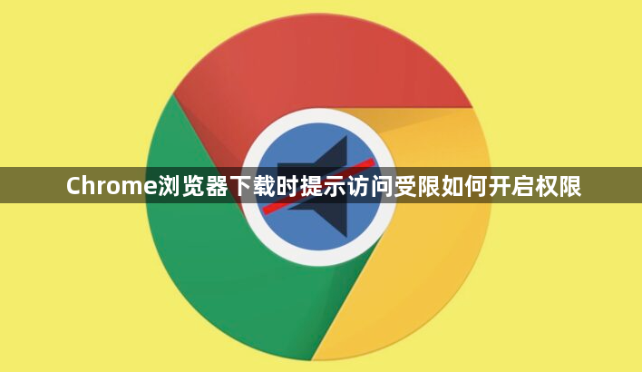 Chrome浏览器下载时提示访问受限如何开启权限1