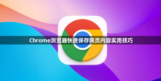 Chrome浏览器快速保存网页内容实用技巧1