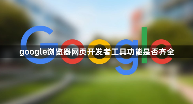 google浏览器网页开发者工具功能是否齐全1