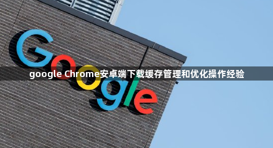 google Chrome安卓端下载缓存管理和优化操作经验1
