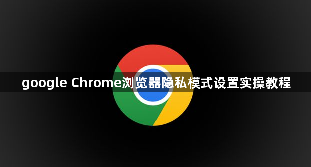 google Chrome浏览器隐私模式设置实操教程1