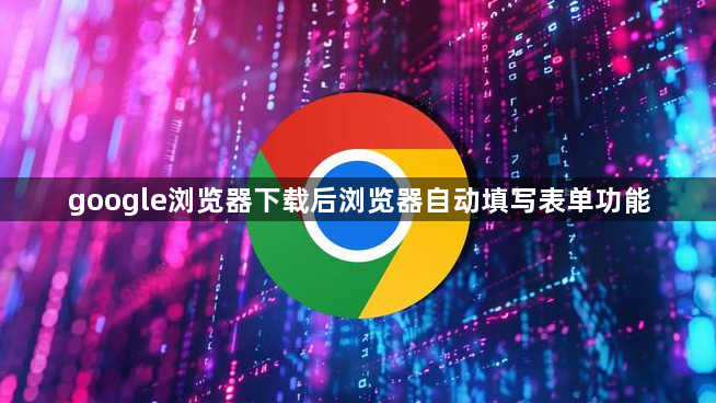 google浏览器下载后浏览器自动填写表单功能1