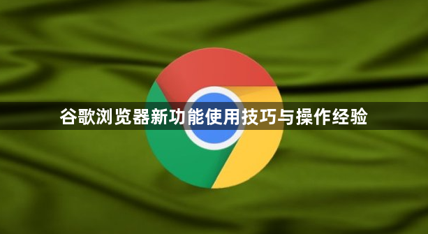 谷歌浏览器新功能使用技巧与操作经验1