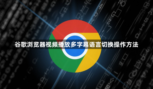 谷歌浏览器视频播放多字幕语言切换操作方法1