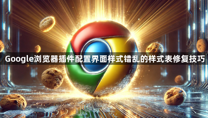 Google浏览器插件配置界面样式错乱的样式表修复技巧1
