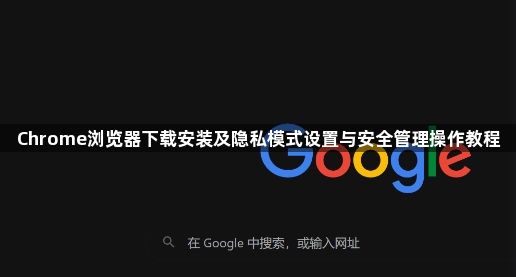 Chrome浏览器下载安装及隐私模式设置与安全管理操作教程1