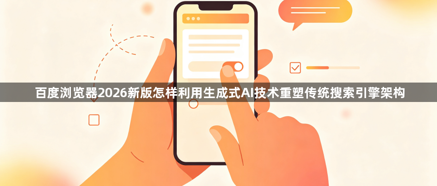 百度浏览器2026新版怎样利用生成式AI技术重塑传统搜索引擎架构1