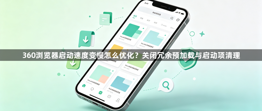 360浏览器启动速度变慢怎么优化？关闭冗余预加载与启动项清理1