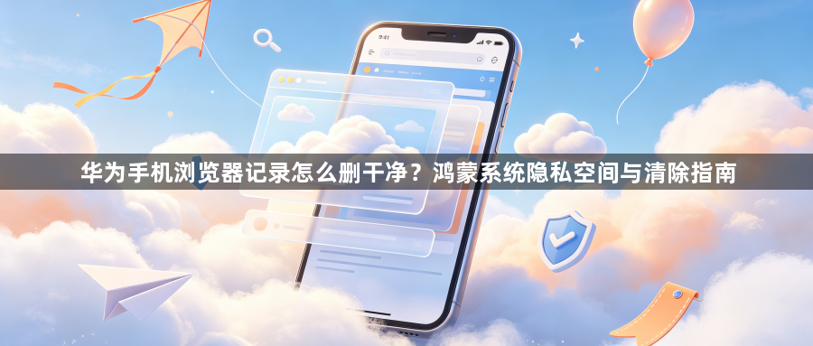 华为手机浏览器记录怎么删干净？鸿蒙系统隐私空间与清除指南1