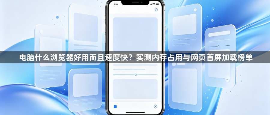 电脑什么浏览器好用而且速度快？实测内存占用与网页首屏加载榜单1