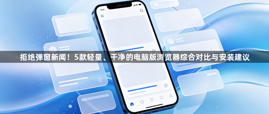 拒绝弹窗新闻！5款轻量、干净的电脑版浏览器综合对比与安装建议1