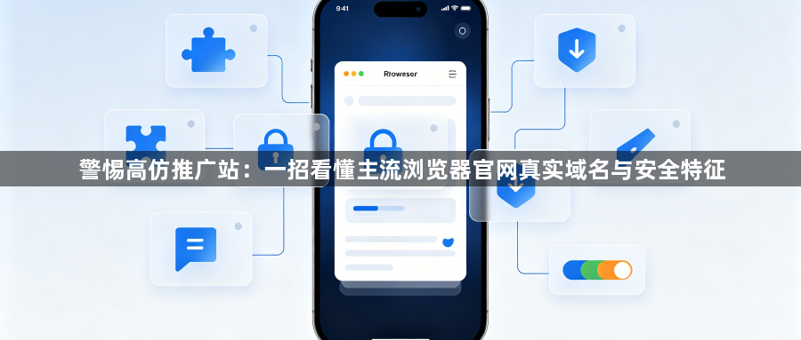 警惕高仿推广站：一招看懂主流浏览器官网真实域名与安全特征1