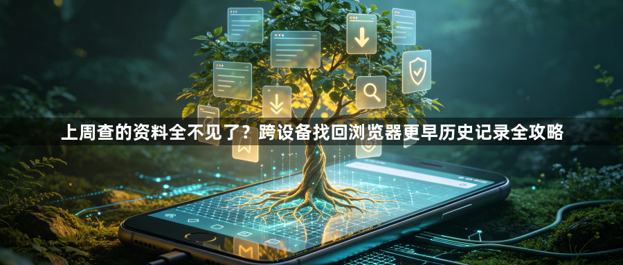 上周查的资料全不见了？跨设备找回浏览器更早历史记录全攻略1