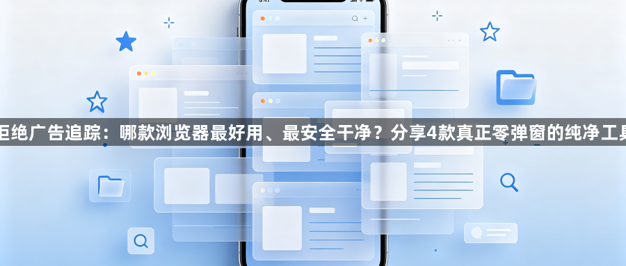 拒绝广告追踪:哪款浏览器最好用、最安全干净?分享4款真正零弹窗的纯净工具1
