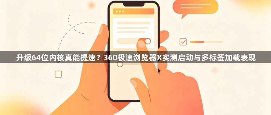升级64位内核真能提速?360极速浏览器X实测启动与多标签加载表现1